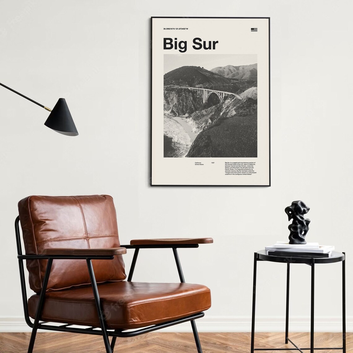 Big Sur Vintage Travel Poster, Mid-Century Print - Image 2