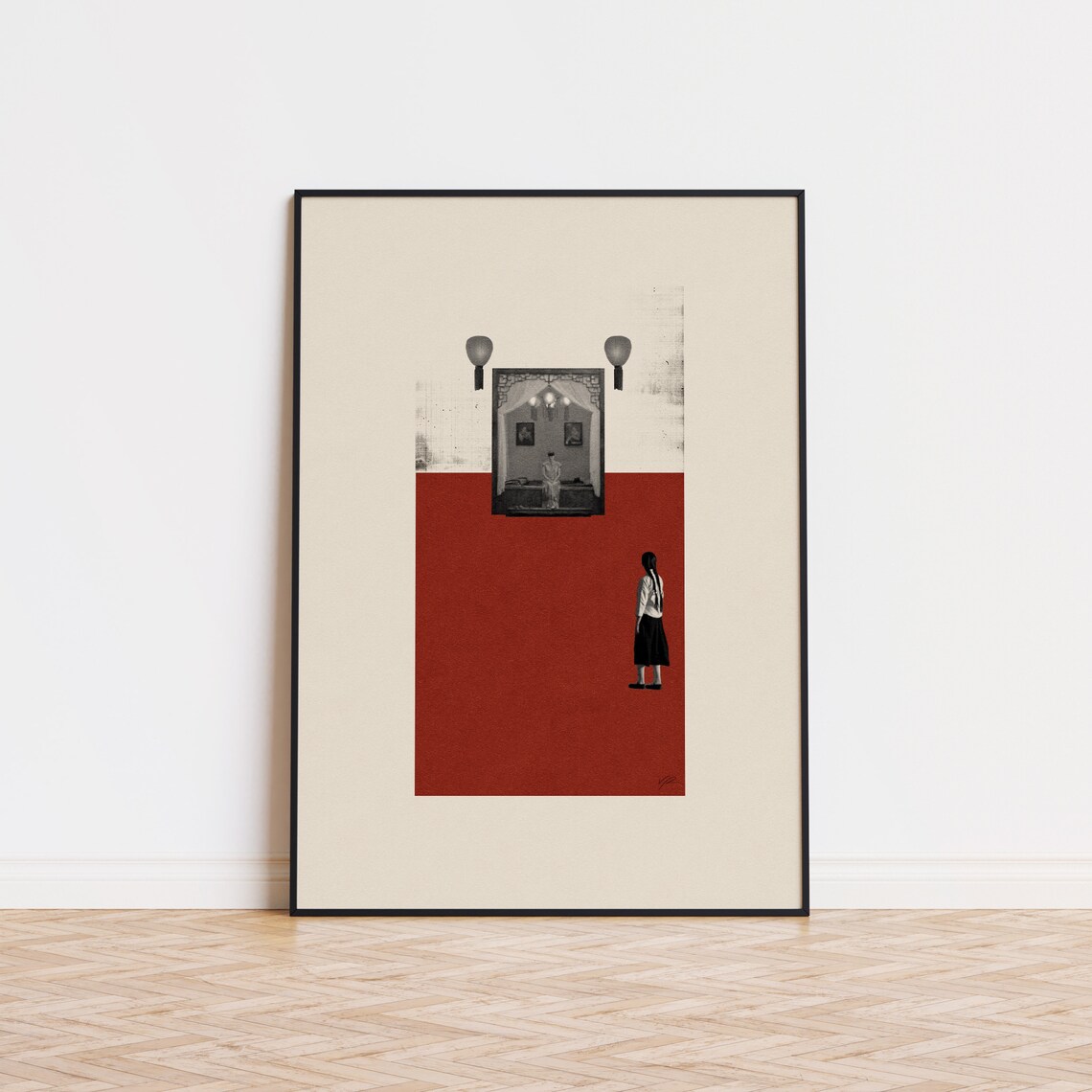 Raise The Red Lantern, Mid-Century Modern Art Print