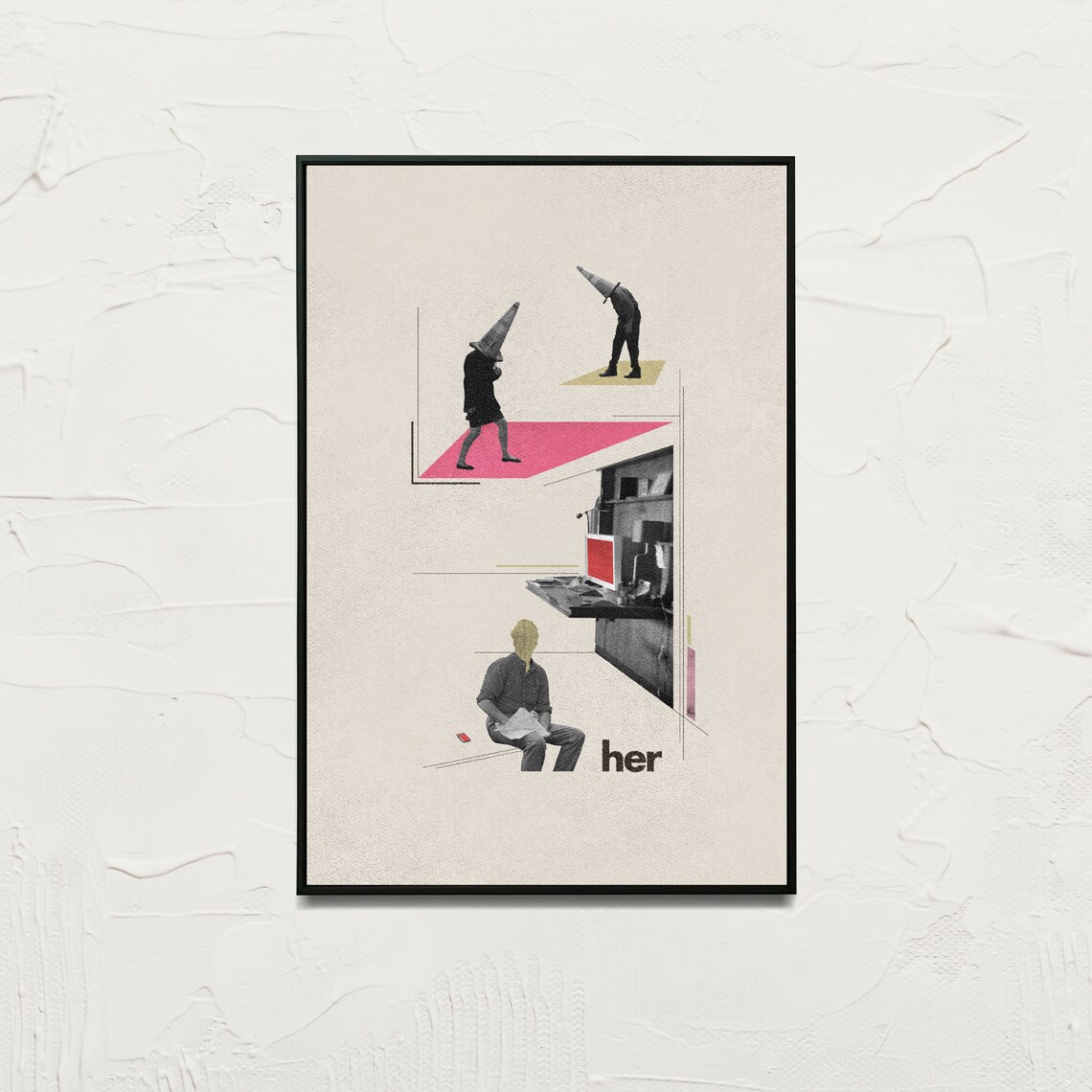Her-Inspired Movie Poster, Mid-Century Modern Vintage