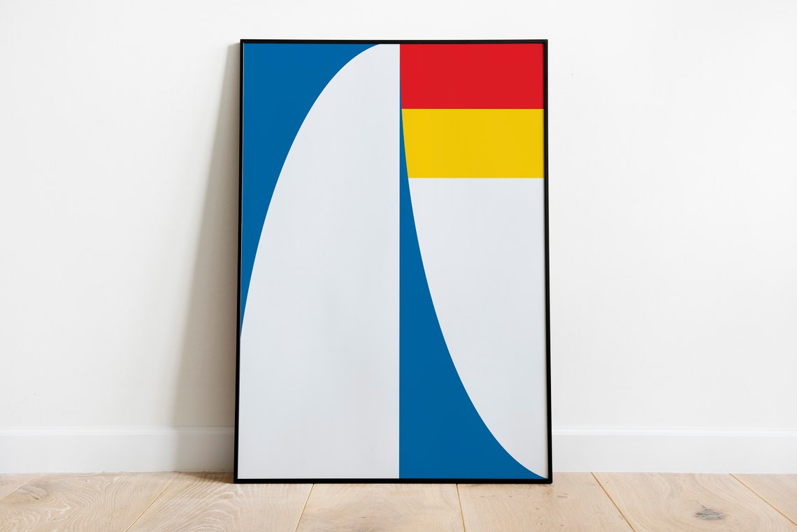 Nursery Wall Decor Nautical Flags Art Sailing Poster Fathers Day Gift Alphabet