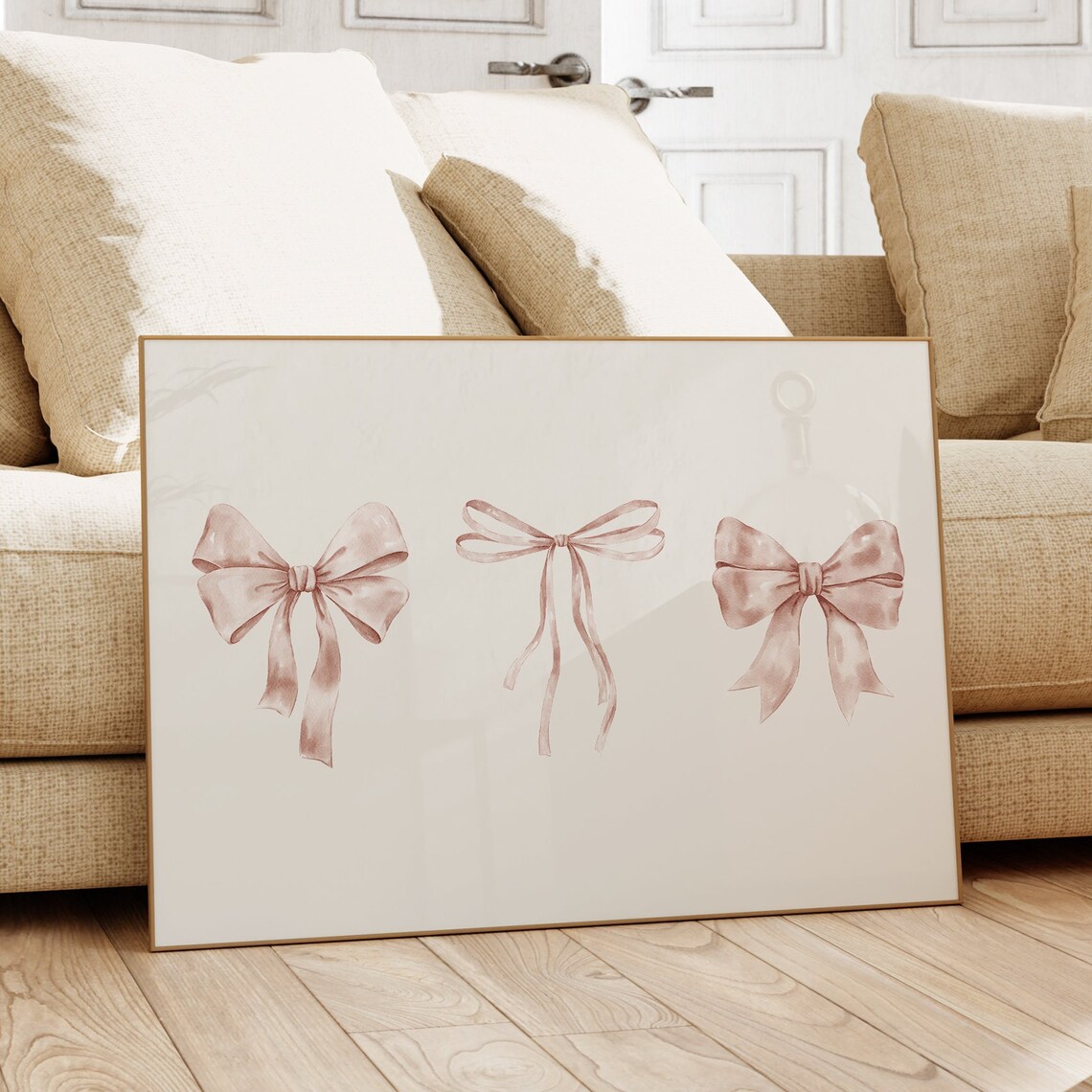 Trendy Ribbon Wall Art, Neutral Nursery Decor