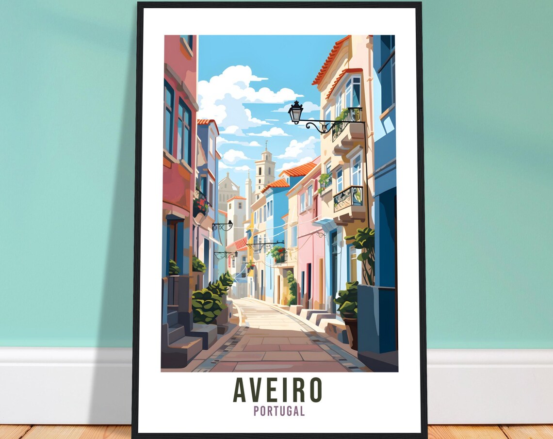 Aveiro Travel Print Wall Art Aveiro Wall Hanging Portugal Gift Aveiro Wall Art Print Art Print Aveiro Travel Gift Aveiro Travel Poster