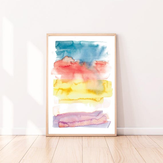Wall Art Prints Pastel Art Print Instant Art Watercolor Art Print Abstract Watercolor Abstract Wall Print Neutral Art