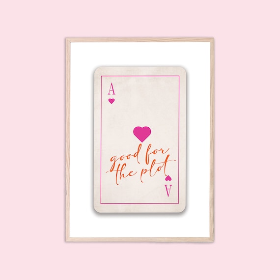Good For The Plot Trendy Wall Art Prints Pink Retro Decor Girly Preppy Bar Cart