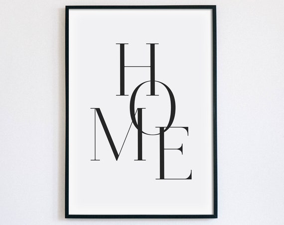 Home Wall Art Hallway Poster Home Sign Entry Room Minimal Typography Print Homeowner Gift Scandinavian Decor Instant