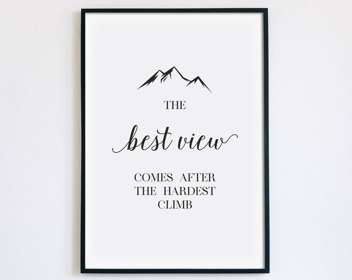 The Best View Comes After The Hardest Climb Mountain Peak Poster