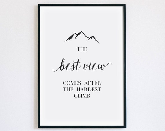 The Best View Comes After The Hardest Climb Mountain Peak Poster