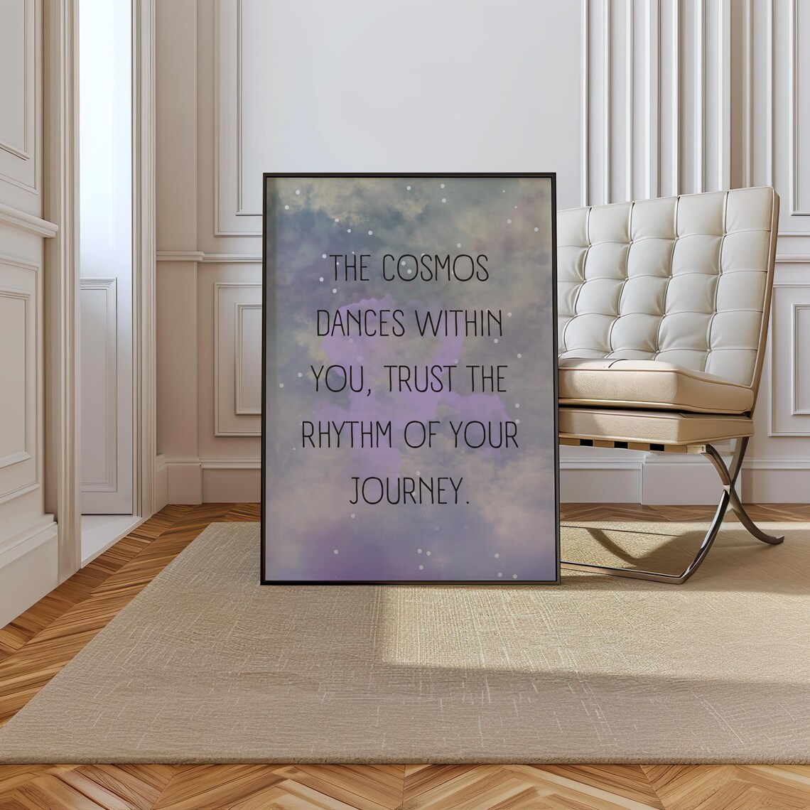 Cosmos Dances Within You Spiritual Quote Poster Galaxy Dreamy Night Sky - Image 2