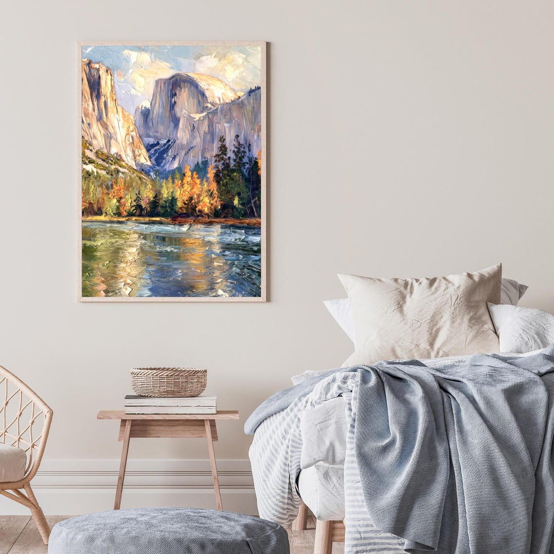 Yosemite National Park Usa Oil Painting Nature Landscape Wall Art Print Poster Scenic Travel Decor For Home - Image 2