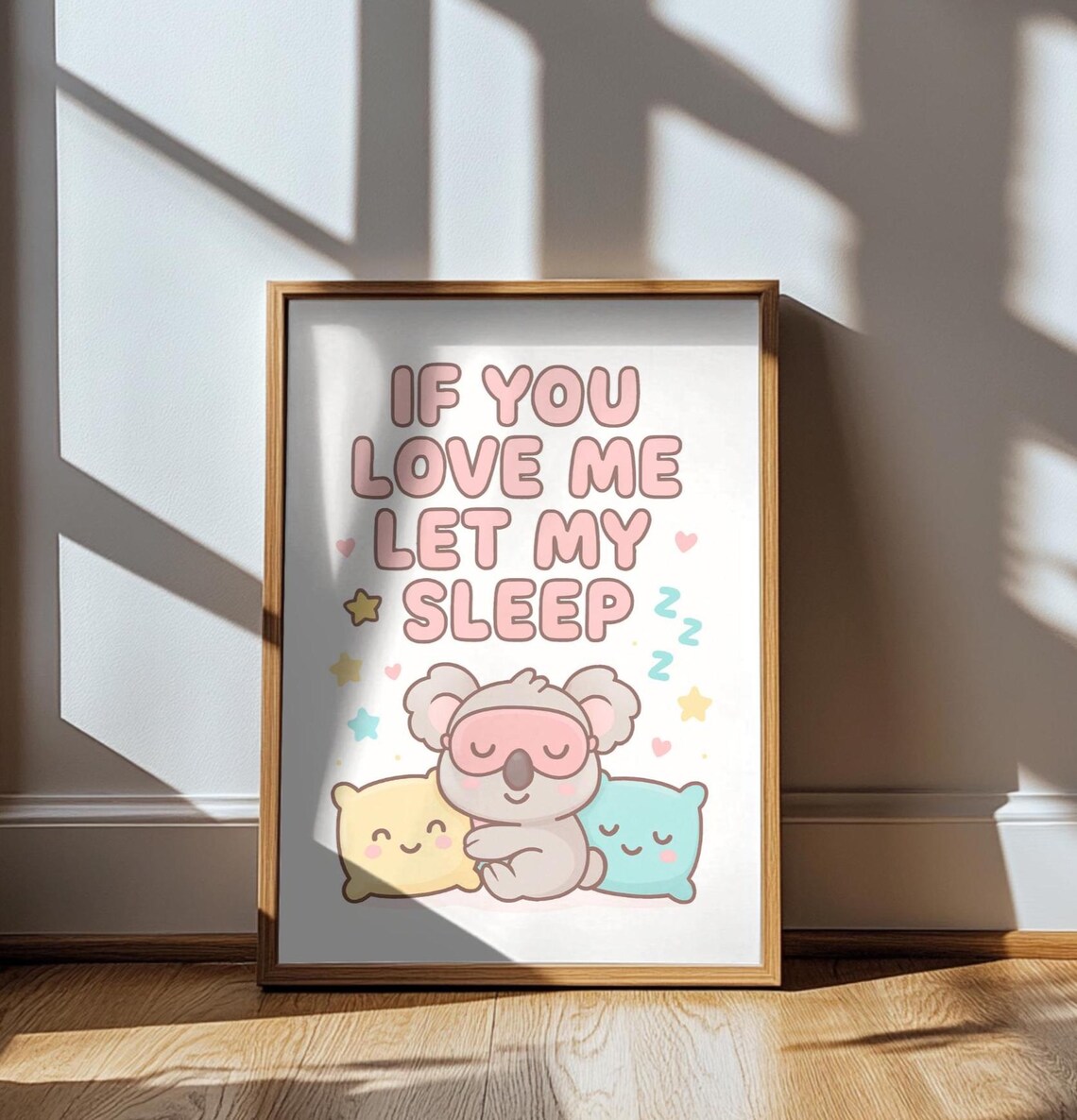 If You Love Me Let Me Sleep, Cute Kawaii Quote - Image 2