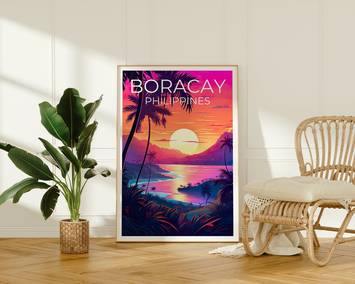 Boracay Travel Poster, Philippines Beach Wall Print - Image 2