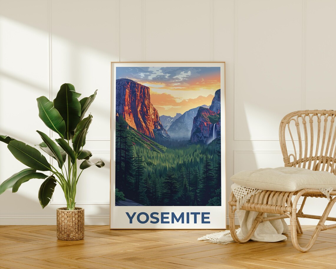 Yosemite National Park Waterfall Poster Print - Image 2