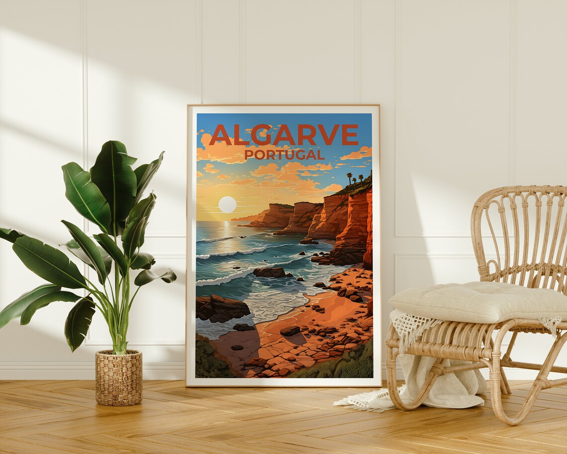 Algarve Portugal Travel Poster, Nature Wall Art - Image 2