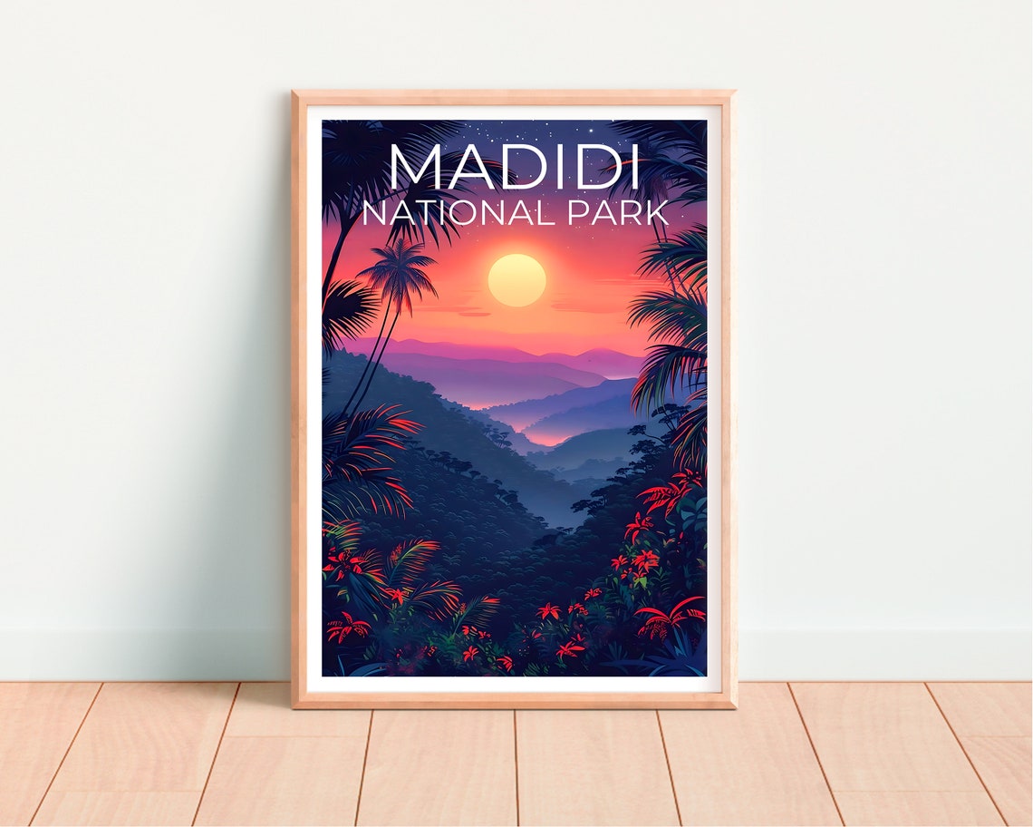 Madidi National Park Bolivia Jungle Sunset Valley Travel Poster - Image 4
