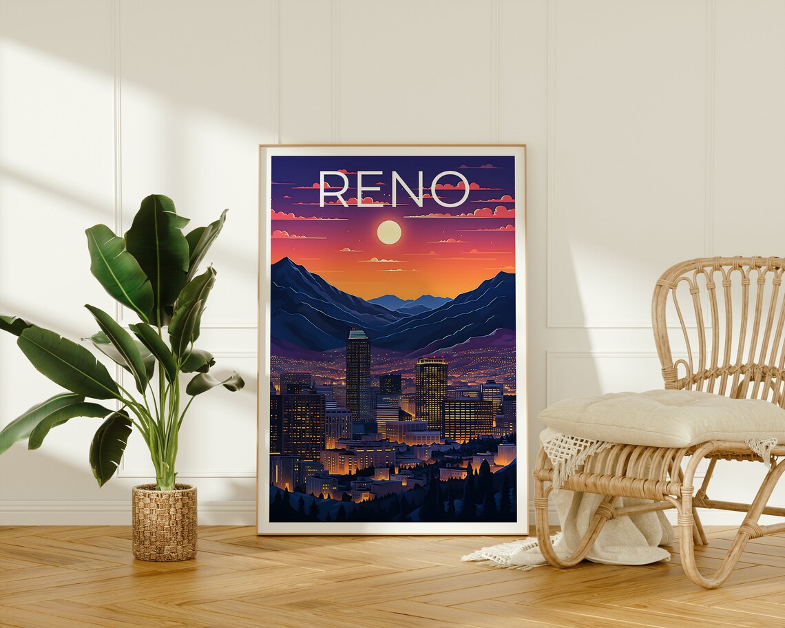 Reno Nevada Travel Poster, Nevada Wall Art Print - Image 2