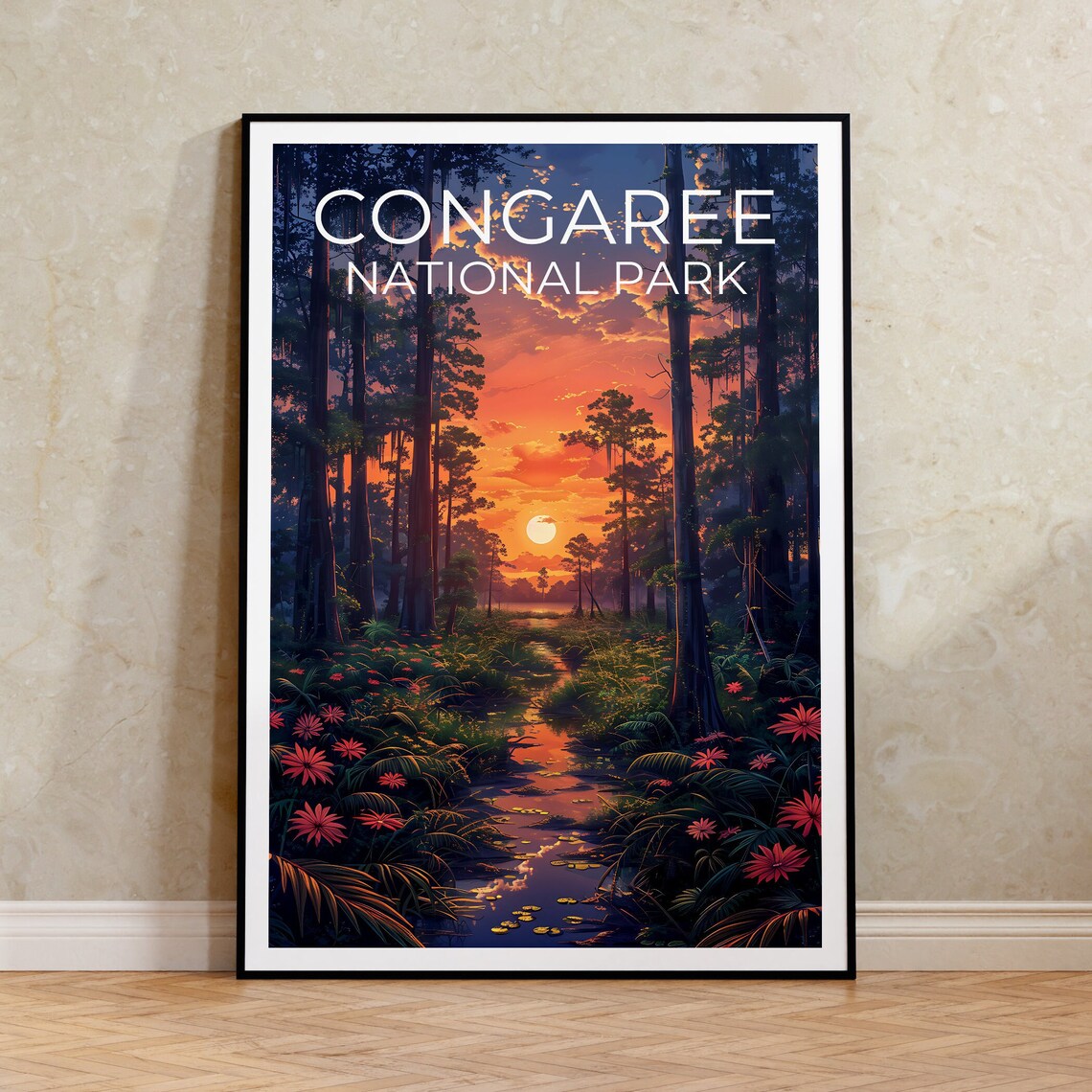 Congaree National Park Travel Poster, South Carolina