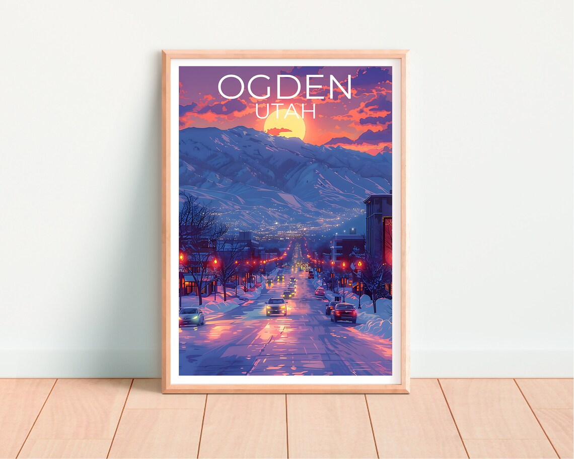 Ogden Utah Travel Poster, USA Travel Art Print - Image 4