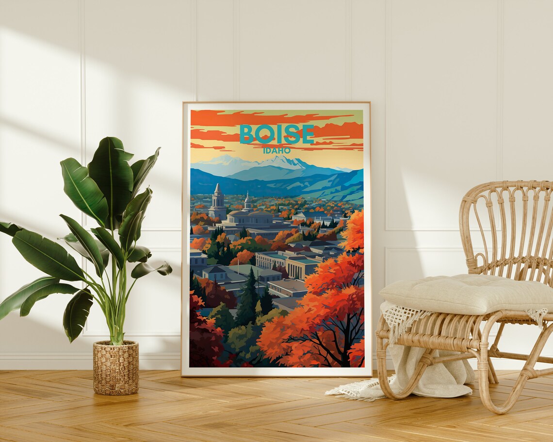 Boise Travel Poster, Idaho City Wall Art Print - Image 2