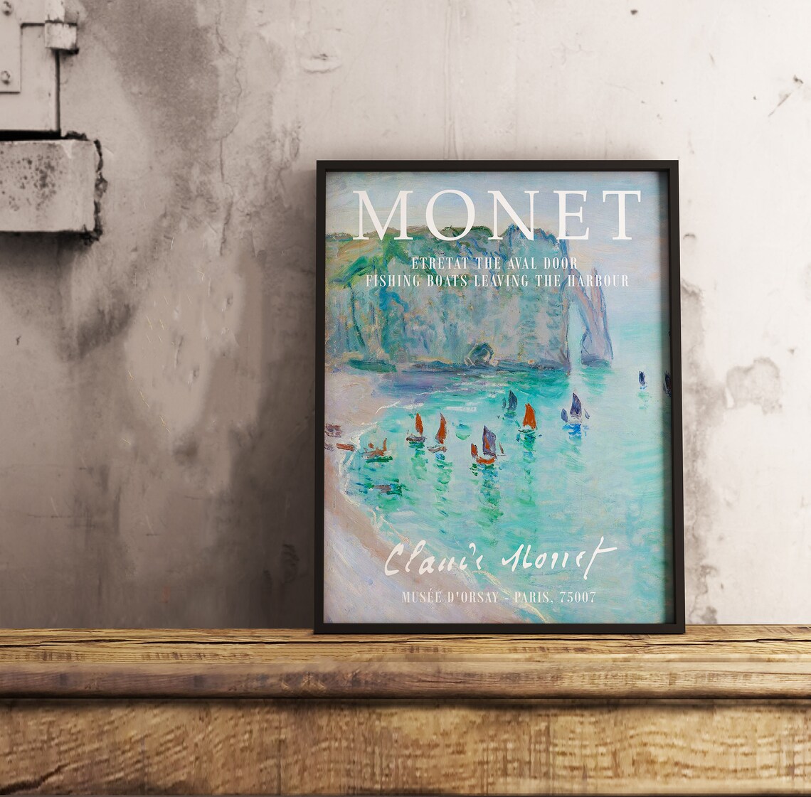 Monet-Inspired Fishing Boats Leaving the Harbour Art Print - Image 2