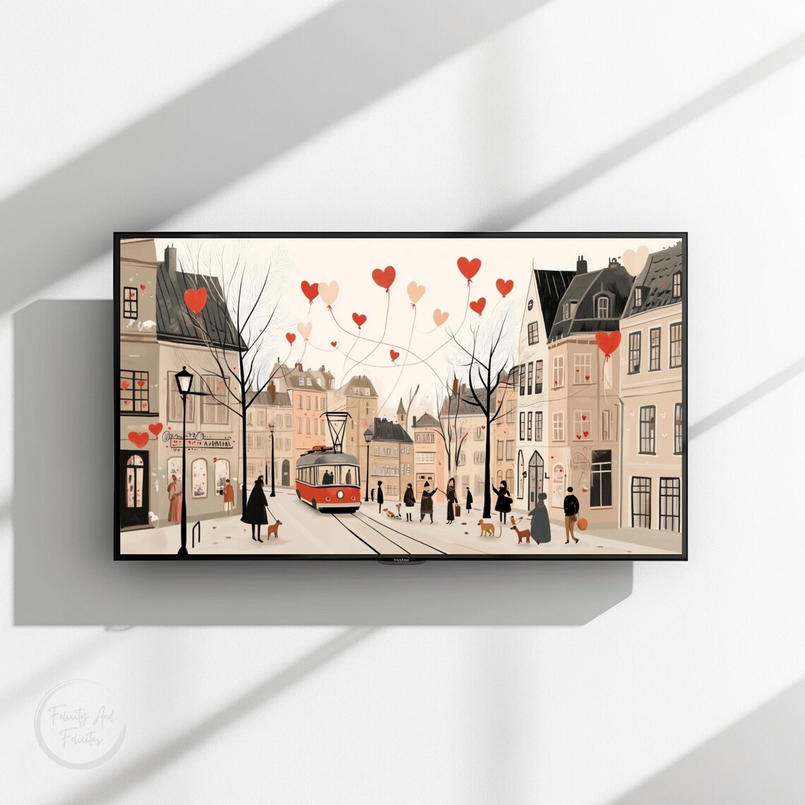 Frame TV Art Whats Included Info Card with Tram Street Art Print - Image 2