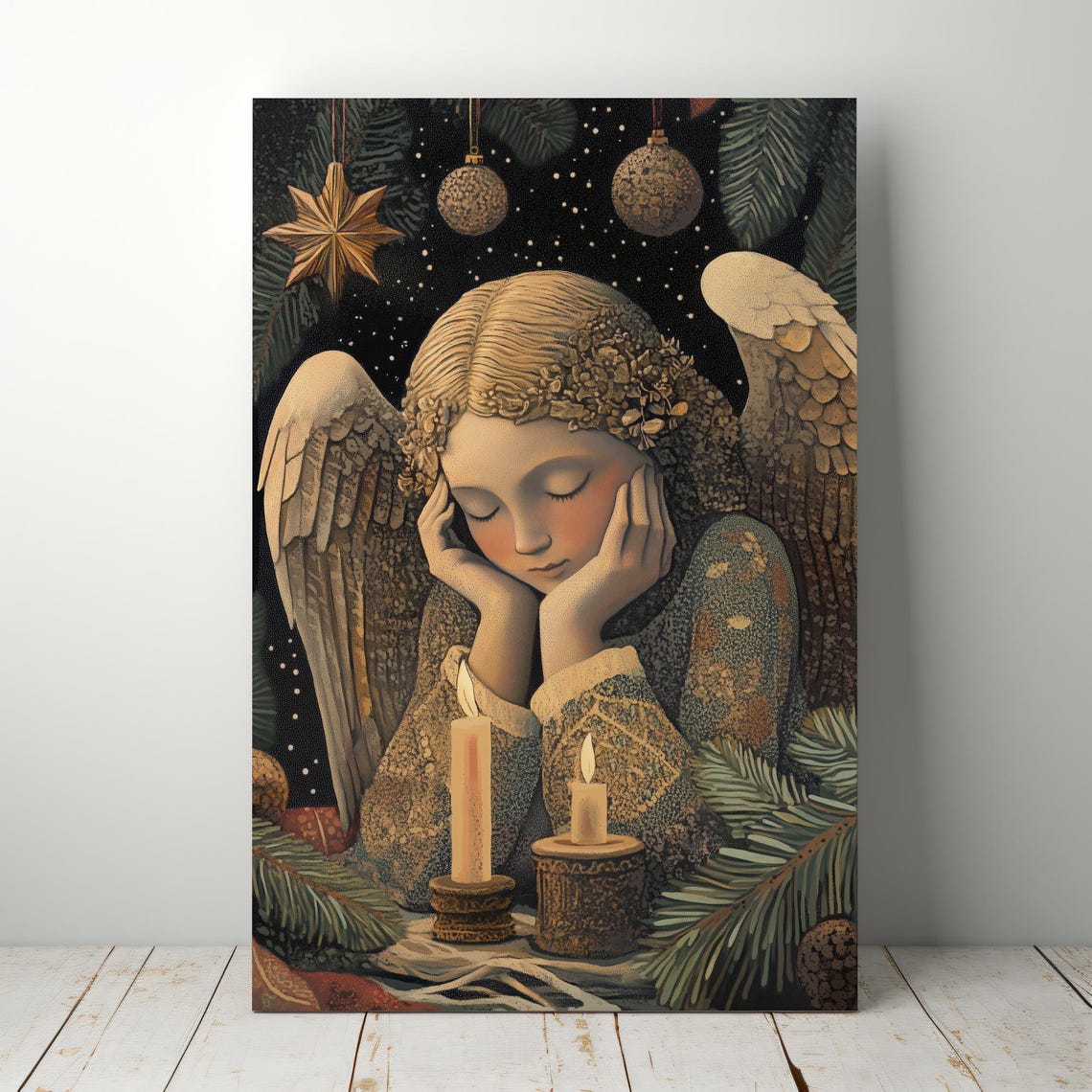 Christmas Wall Art Christmas Angel Art Cute Seasonal Decor - Image 4