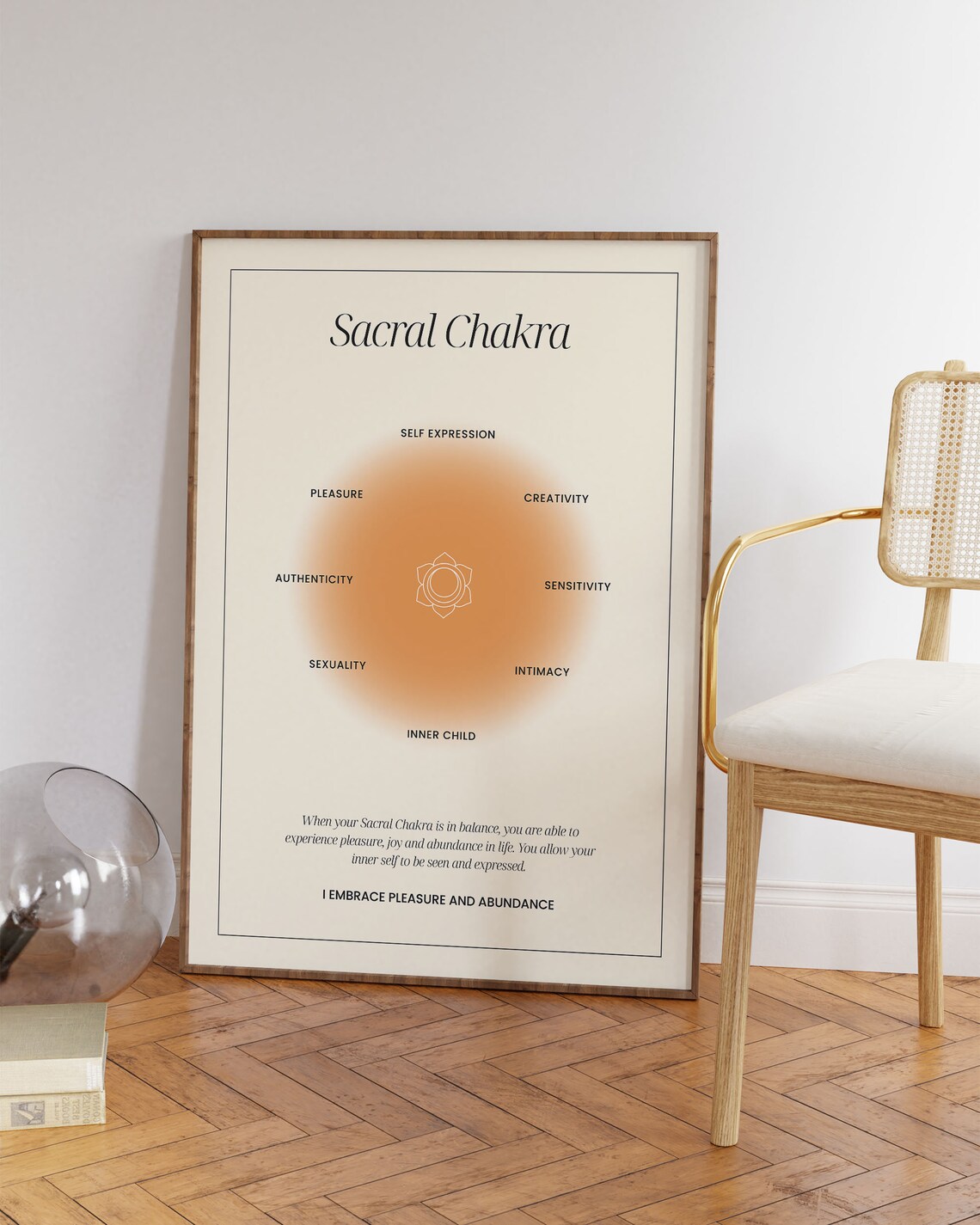 Chakra Poster Print, Sacral Aura Spiritual Decor