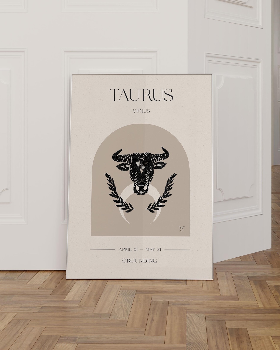 Taurus Zodiac Sign Boho Wall Art Poster