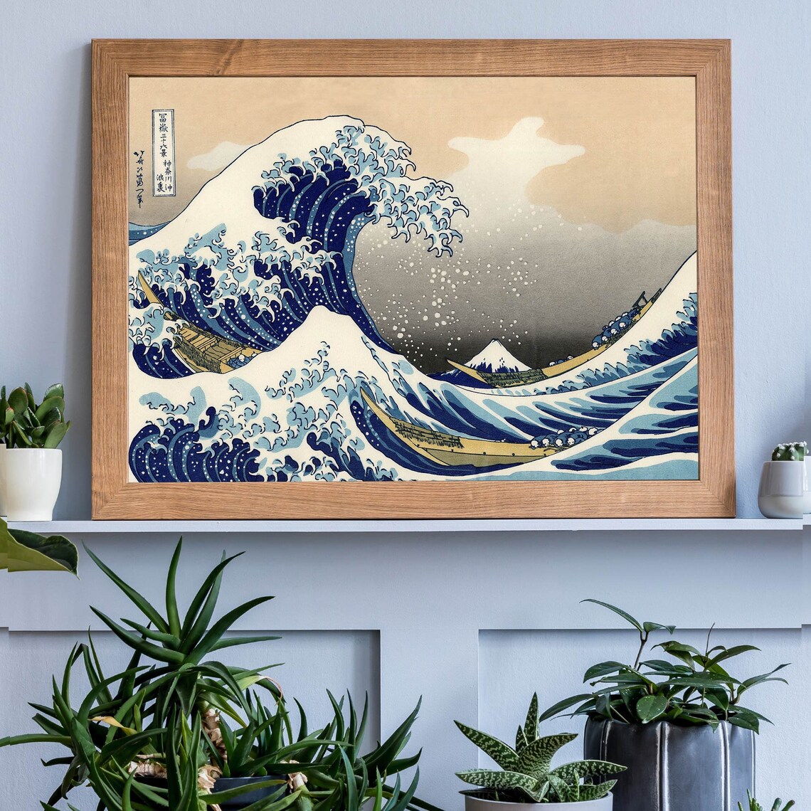 Katsushika Hokusai Great Wave Vintage Japanese Woodblock Poster - Image 2
