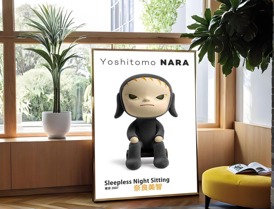 Yoshitomo Nara Sleepless Night Sitting 2007 Exhibition Style Poster - Image 4
