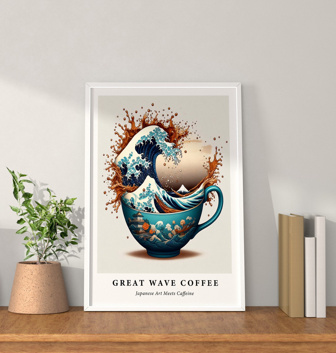 Hokusai Great Wave Coffee Cup Splash Caffeine Lover Wall Art - Image 3