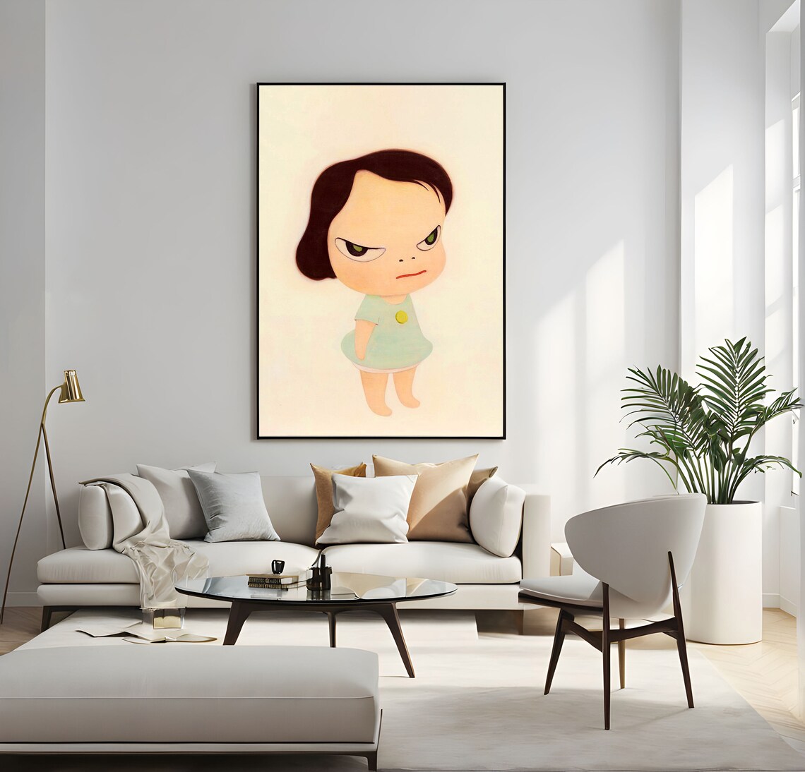 Yoshitomo Nara Frog Girl 1998 Quirky Art Pastel Tones Emotional Art Japanese Art Childlike Whimsical Defiance Innocence Unique Japan - Image 2