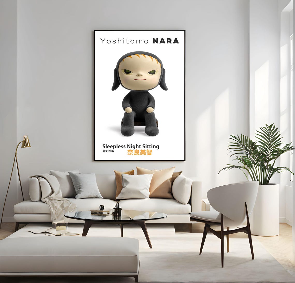 Yoshitomo Nara Sleepless Night Sitting 2007 Exhibition Style Poster - Image 3