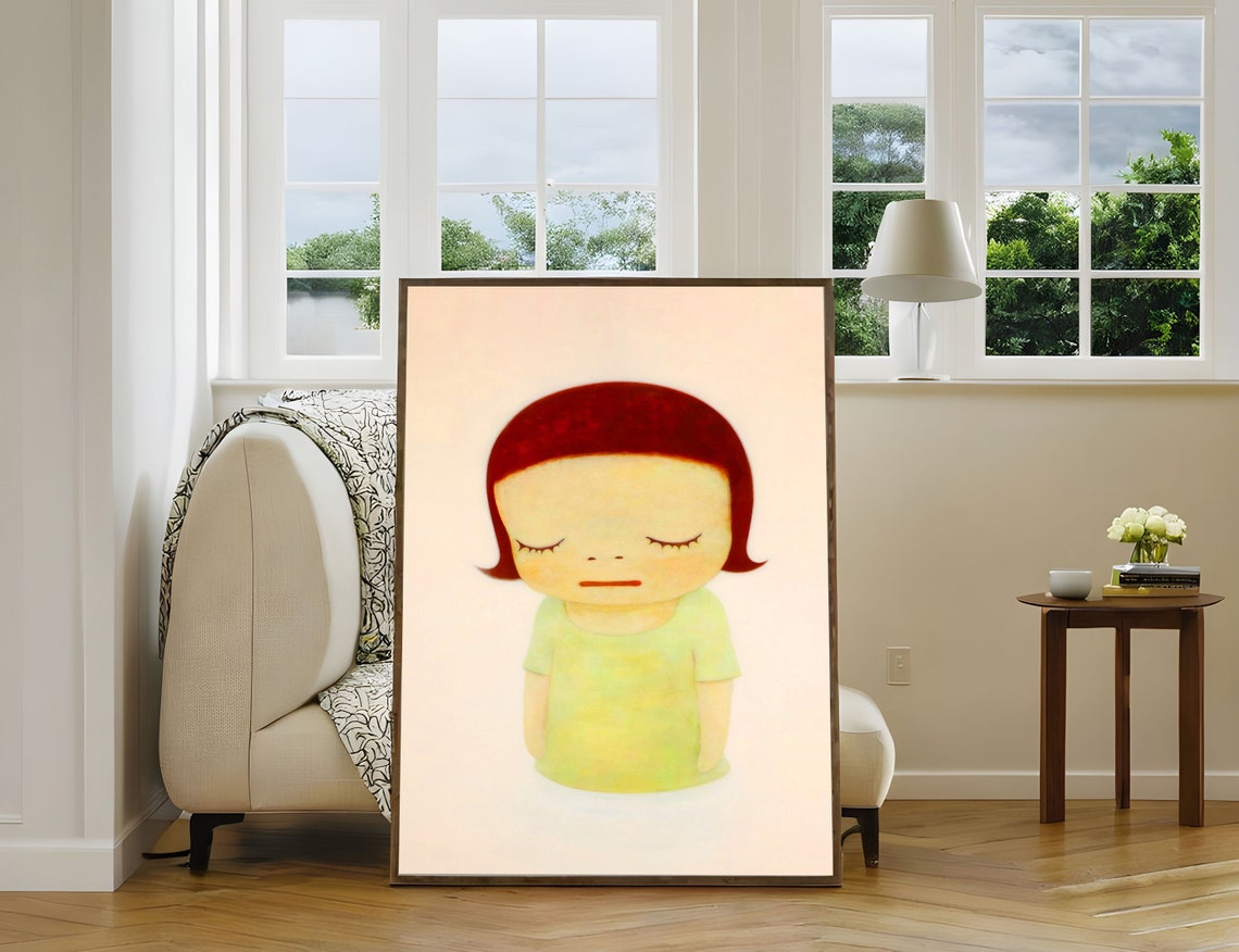 Yoshitomo Nara Milky Lake Thinking One Closed Eyes Serene Art Poster - Image 2