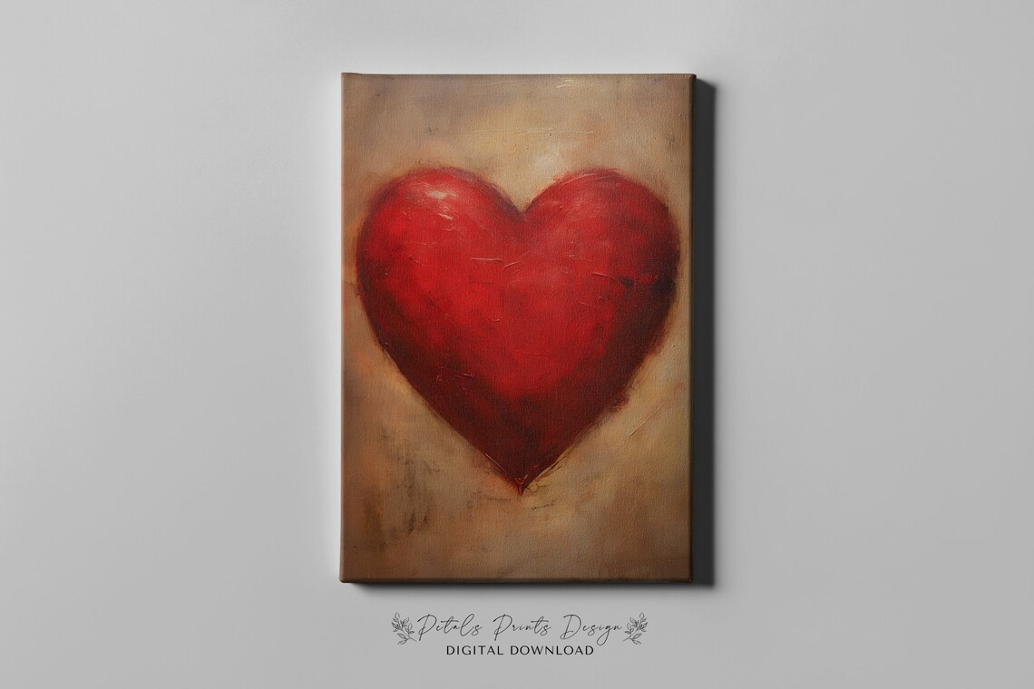 Valentines Day Heart Watercolor Art Print - Image 4