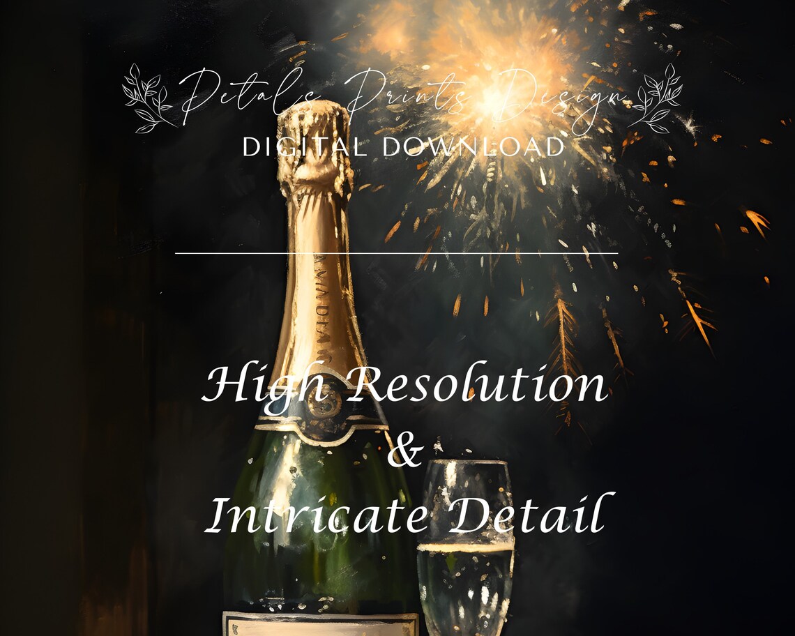 New Year 2024 Party Decor Wall Art Print - Image 3