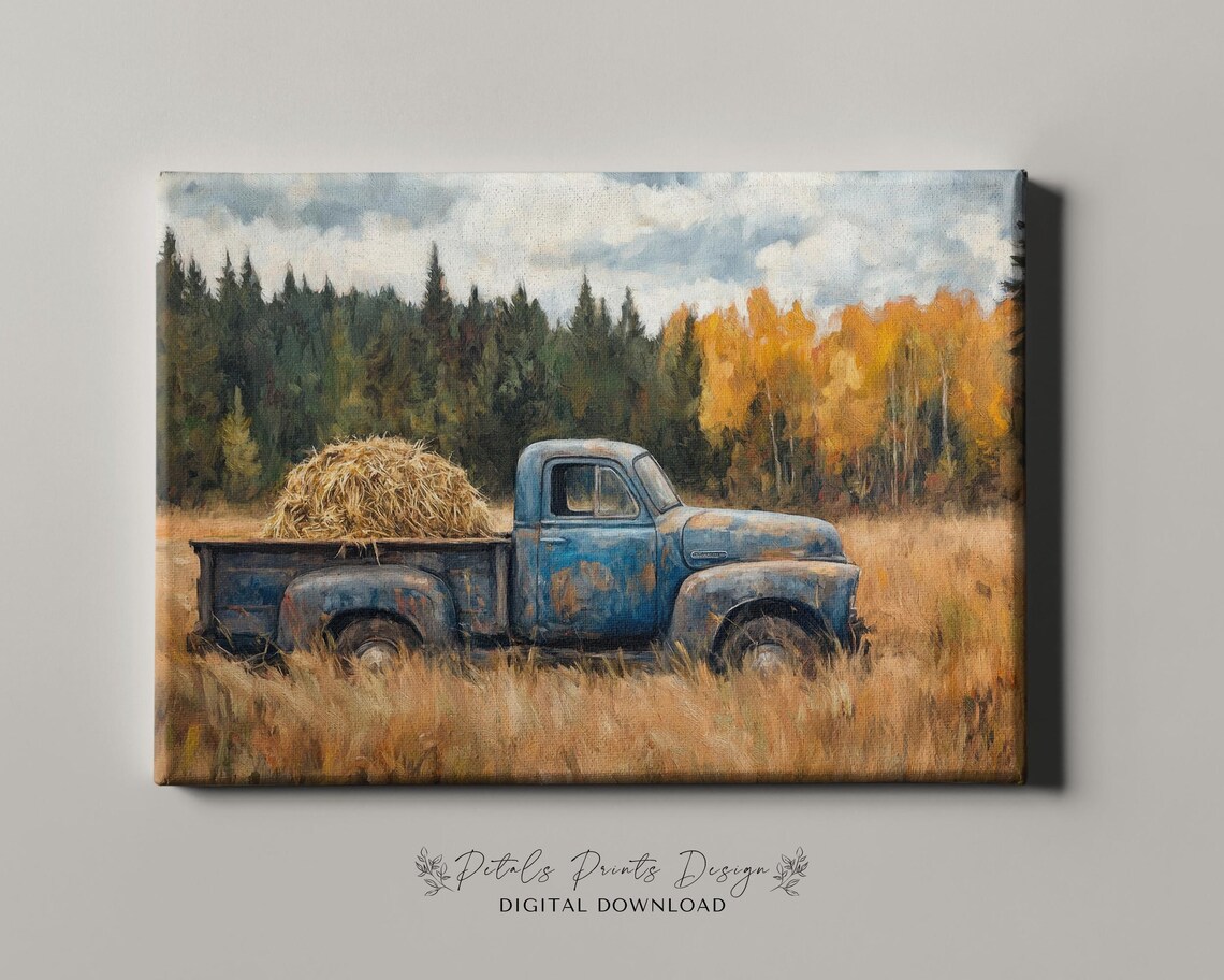 Rustic Autumn Landscape Art Print, Vintage Farmhouse - Image 4