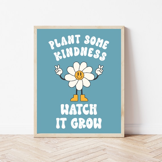 Retro Wall Art Groovy Classroom Prints Middle High School Decor New Teacher Gift Female Homeschool Poster