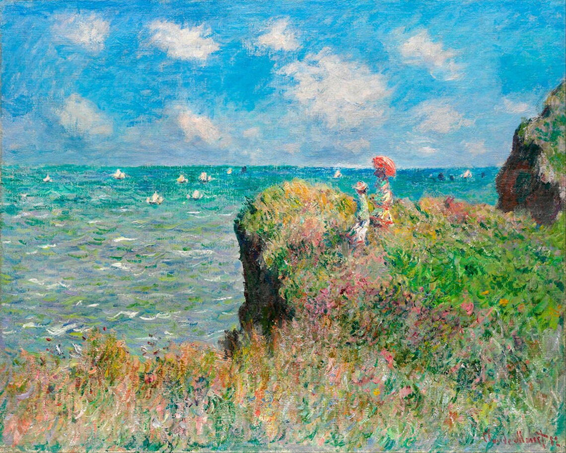 Claude Monet Cliff Walk At Pourville Fine Art Glice 1882 Sku 0107 - Image 2