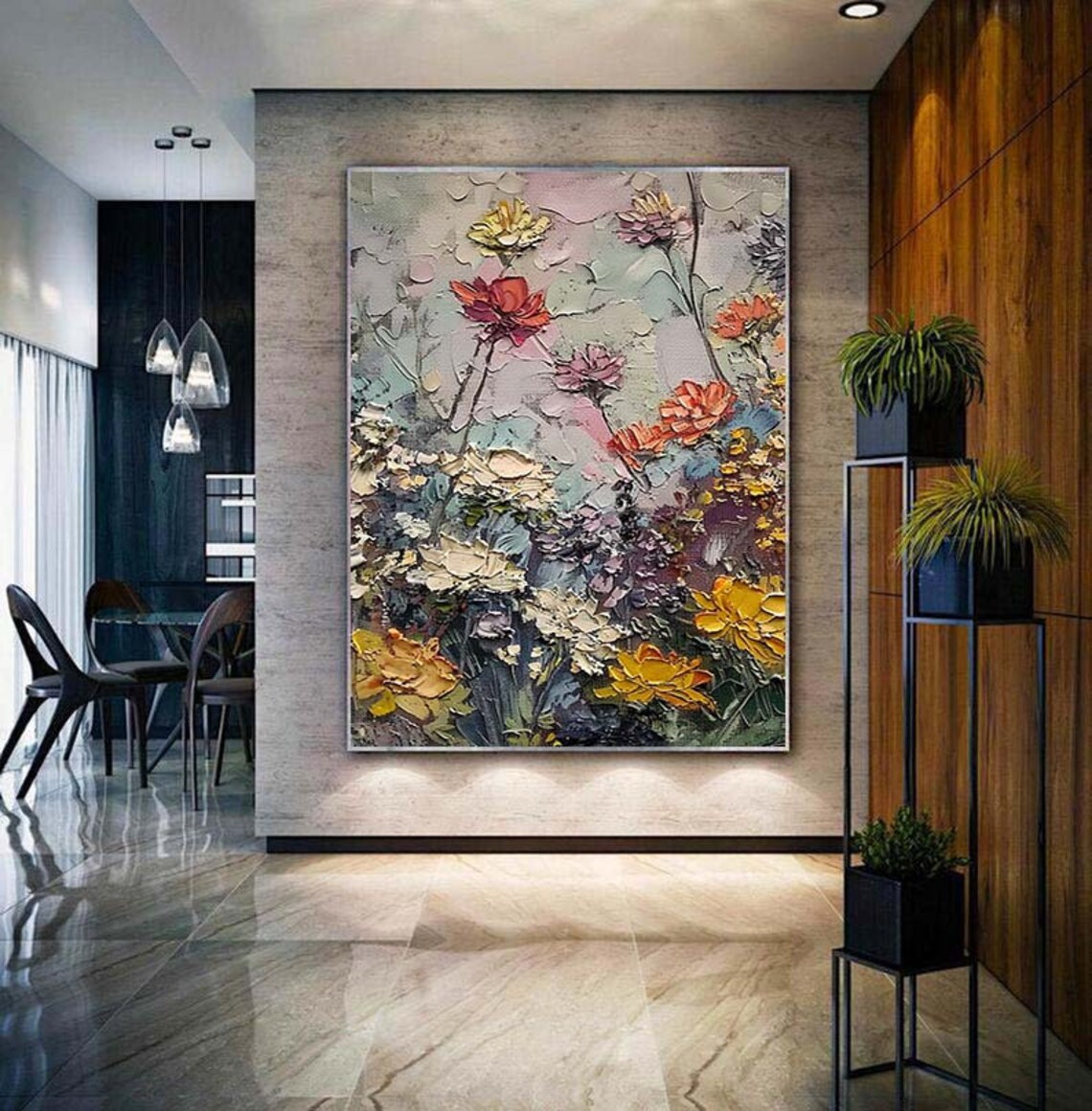 Colorful Flowers Painting, Floral Wall Art Print - Image 3