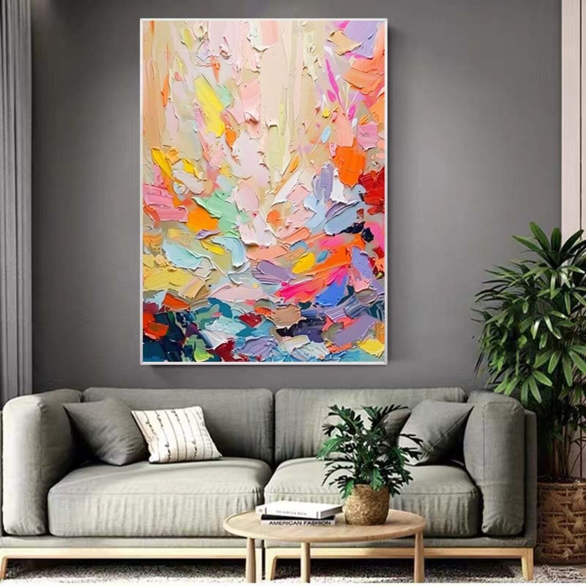Colorful Knife Abstract Painting, Modern Art Print - Image 5