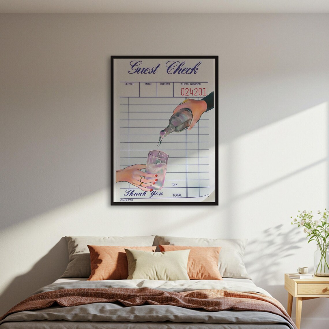 Retro Drink Pour Poster, Vintage Bar Decor