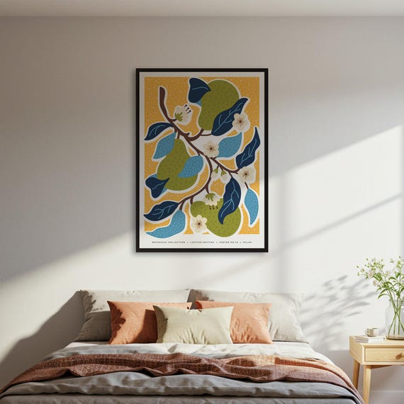 Pear Branch Modern Botanical Art Print