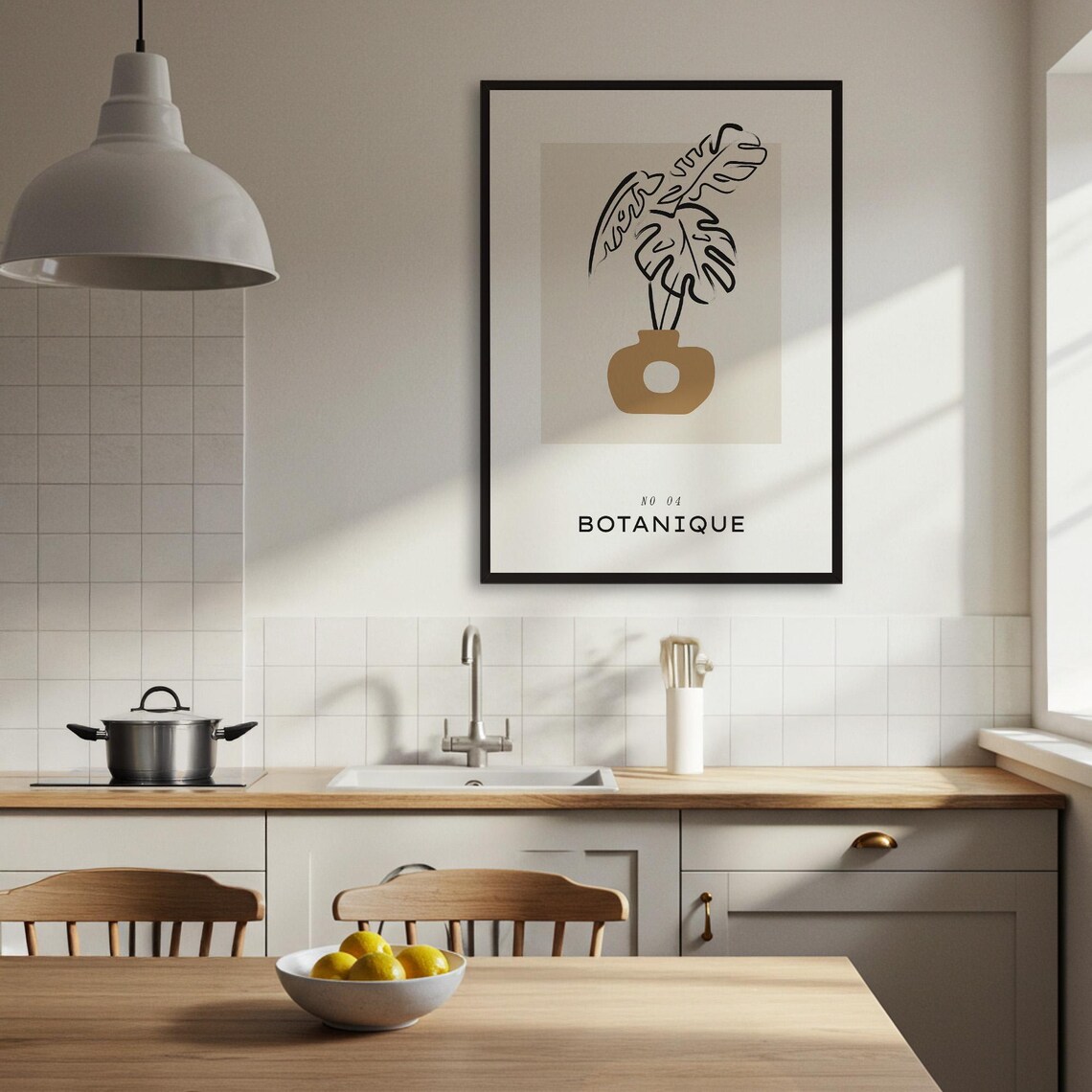 Botanique Monstera Minimalist Plant Line Art Print - Image 3