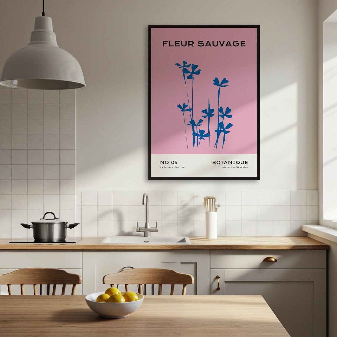 Fleur Sauvage Botanical Poster, Minimalist Floral Art Print - Image 3