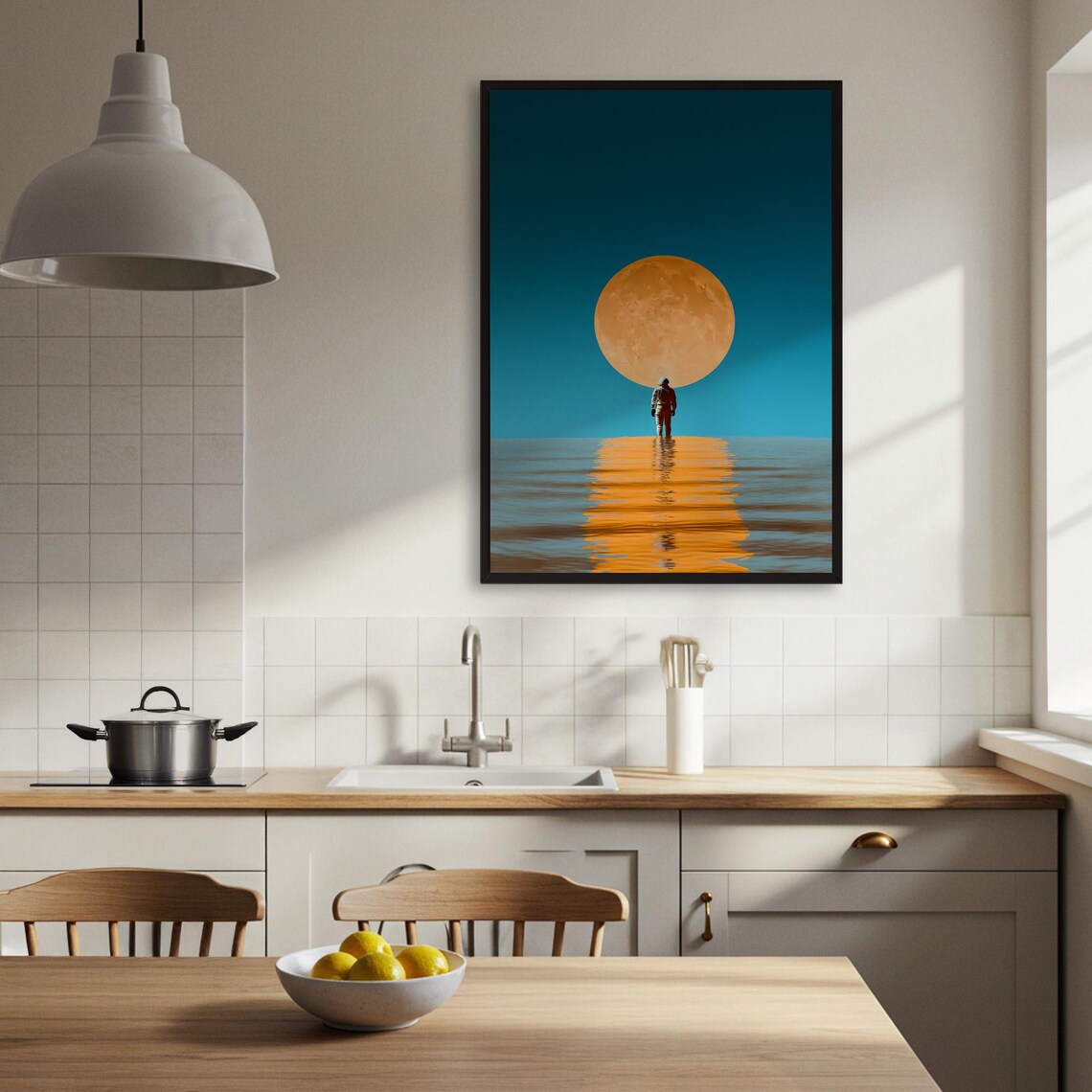 Astronaut On Water, Surreal Landscape Poster - Image 3