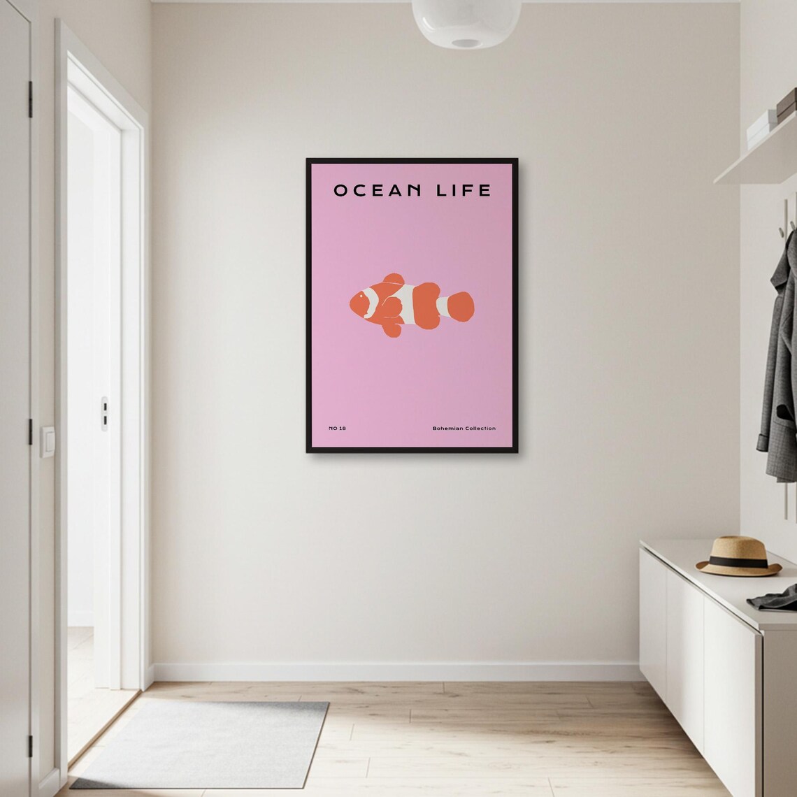 Clownfish Ocean Life Graphic Decor Poster Print - Image 2