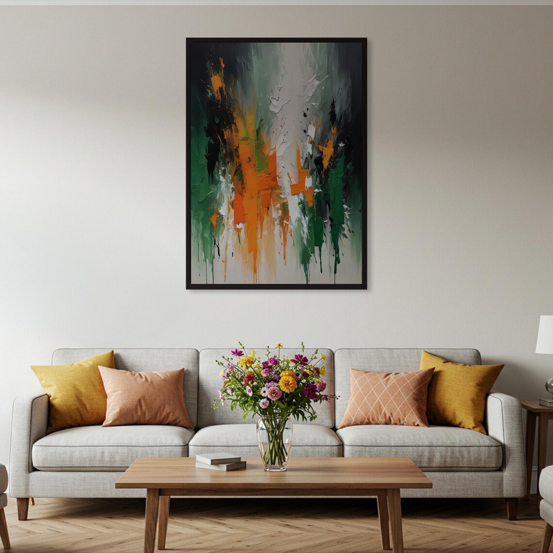Abstract Expressionist Textured Wall Art Print - Image 4
