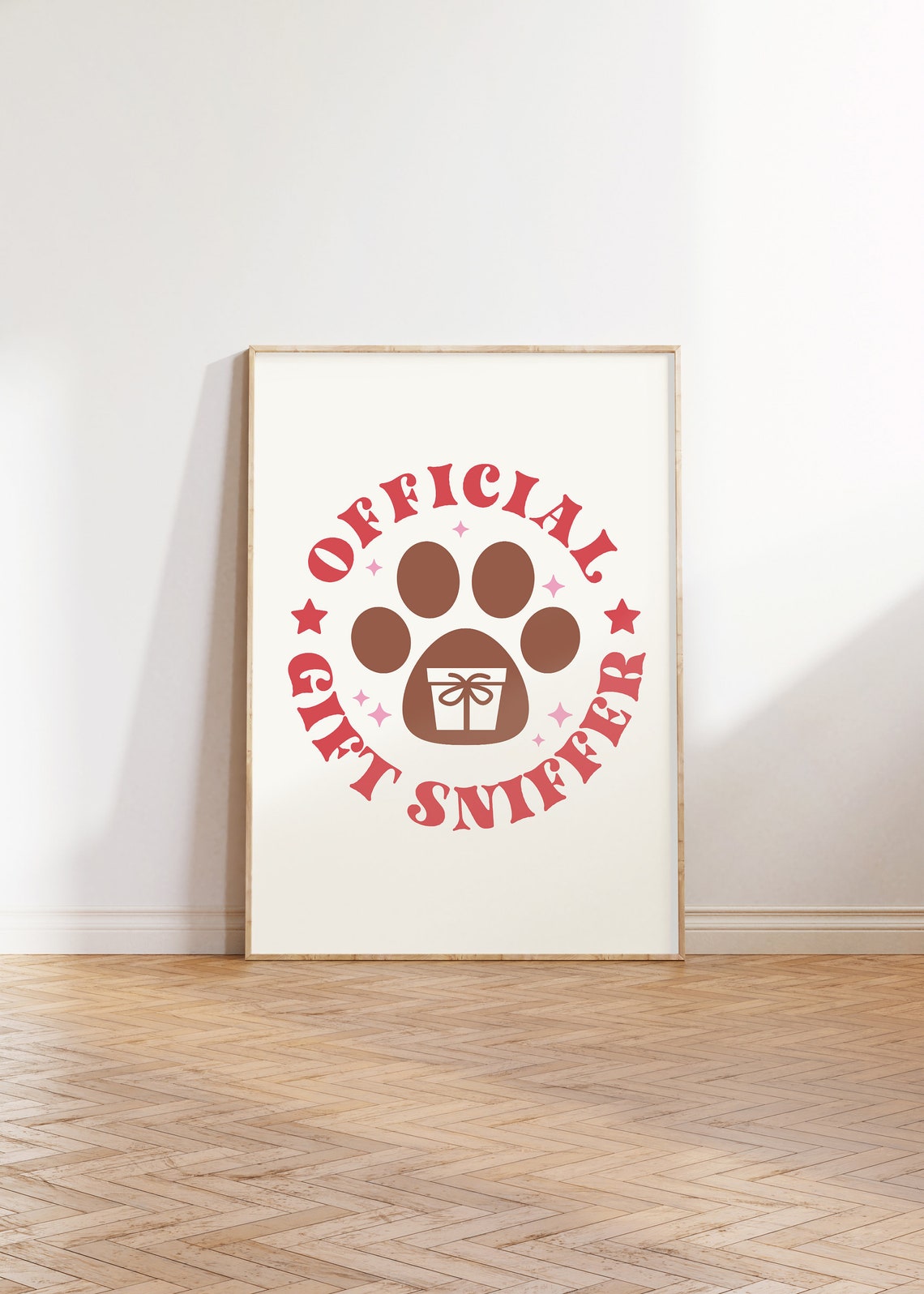Official Gift Sniffer Funny Dog Paw Christmas Holiday Quote Print - Image 2