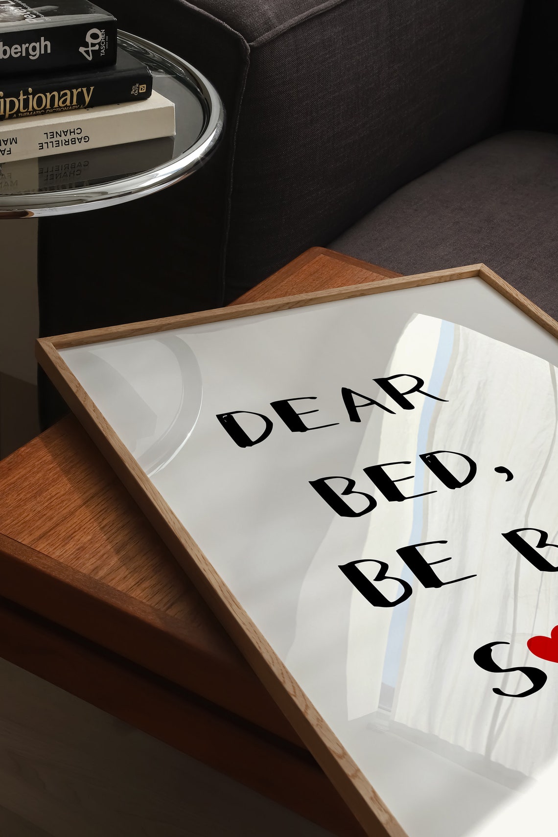 Dear Bed Be Back Soon Funny Quote Heart Bedroom Decor Poster - Image 4