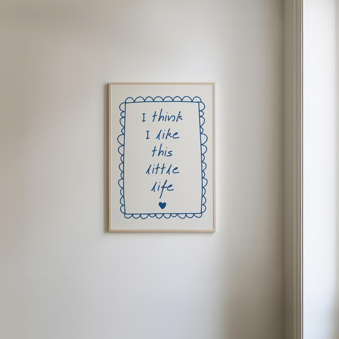 I Think I Like This Little Life Quote Print, Retro - Image 3